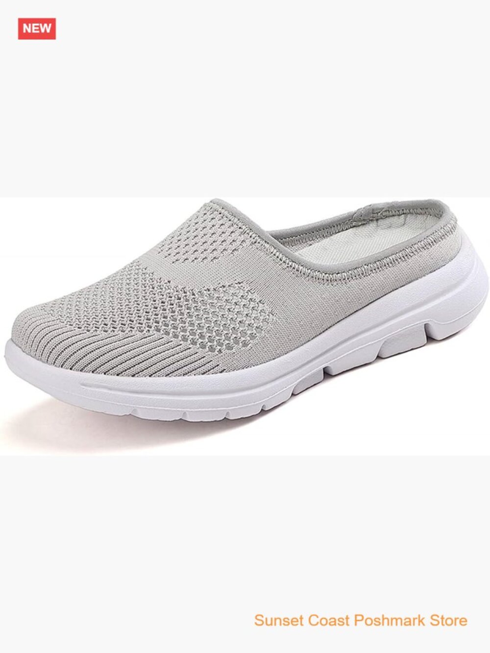 Womens Backless Mesh Slip-on Mule Sneakers Breathable